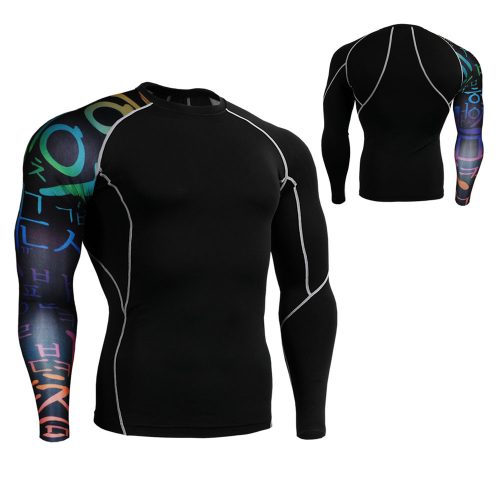 Men Compression Shirts Keep Fit Fitness Base Layer Shirts