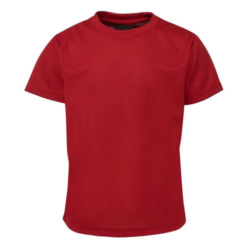 Red Quick Dry Poly Sports T-Shirt For Men's