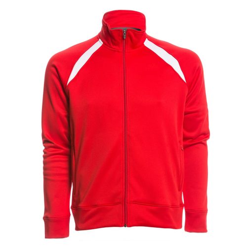 Men Warm Up Jacket Red and White