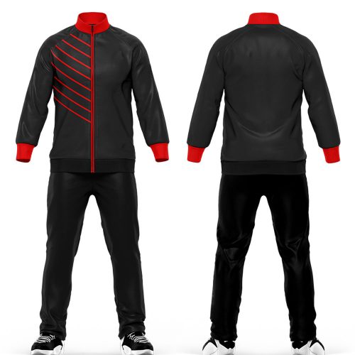 Men Blank Jogging Black Tracksuit